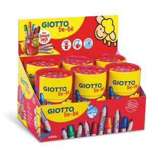 Creioane colorate jumbo, 10 culori/tub, GIOTTO be-be