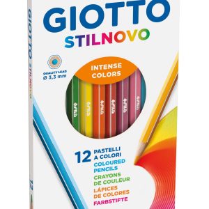 Creioane colorate 12 culori/cutie, GIOTTO Stilnovo