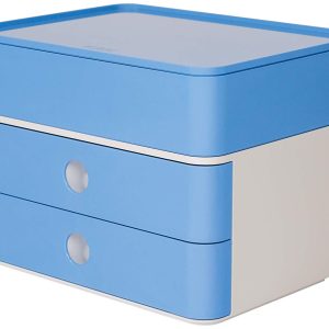 Suport cu 2 sertare + cutie ustensile HAN Allison Smart Box Plus - bleu sky