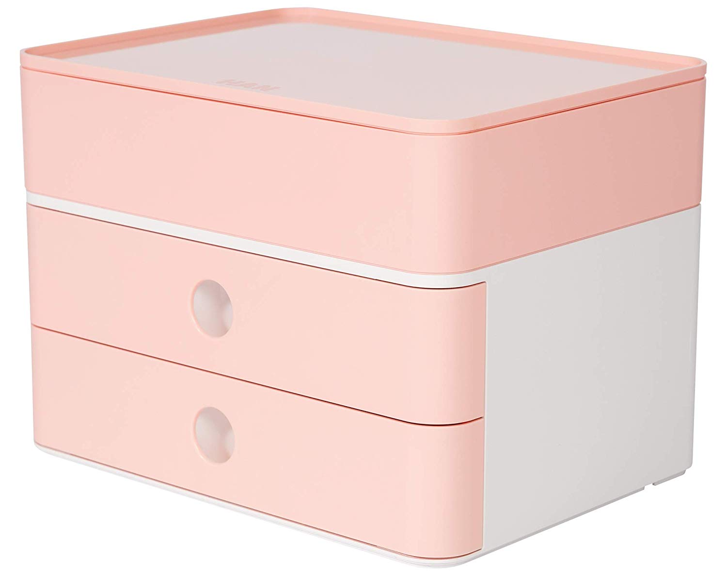 Suport cu 2 sertare + cutie ustensile HAN Allison Smart Box Plus - roz flamingo