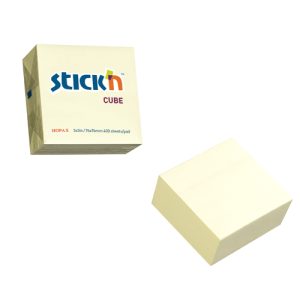Cub notes autoadeziv 76 x 76 mm, 400 file, Stick"n - galben pastel