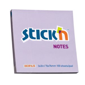 Notes autoadeziv 76 x 76 mm, 100 file, Stick"n - lila pastel