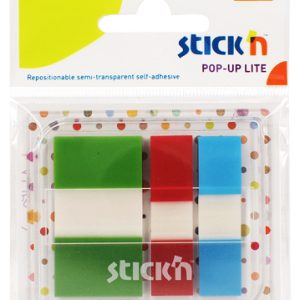 Film index autoadeziv 45 x 12mm + 45x25mm, 3x20file, dispenser, Stick"n Pop-up Lite-3 cul. trans/neo