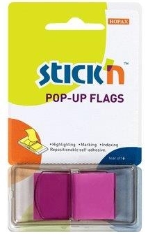 Film index autoadeziv 45 x 25mm, 50 file/set, cu dispenser, Stick"n Pop-up - mov