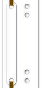 Alonje din plastic A5, 100/set, KANGARO - alb