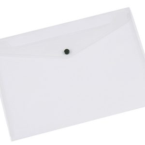 Mapa PP protectie documente A3 landscape, inchidere cu capsa, Q-Connect - transparent