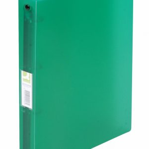 Caiet mecanic 4 inele - D25mm, coperti flexibile PP, Q-Connect - verde transparent