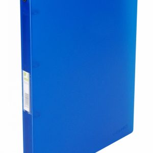 Caiet mecanic 4 inele - D16mm, coperti flexibile PP, Q-Connect - albastru transparent