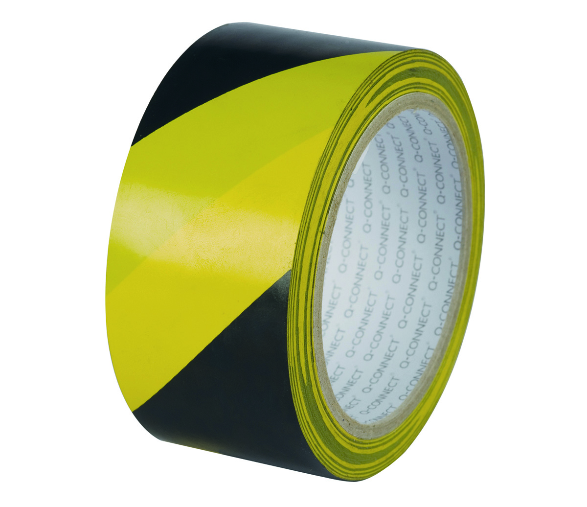 Banda adeziva 48mm x 20m, pentru avertizare, Q-Connect Safety Warning - negru/galben
