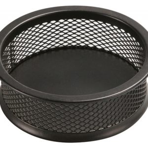 Suport metalic Mesh, pentru agrafe, forma rotunda - D90mm, H32mm, Q-Connect - negru