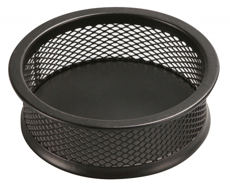 Suport metalic Mesh, pentru agrafe, forma rotunda - D90mm, H32mm, Q-Connect - negru