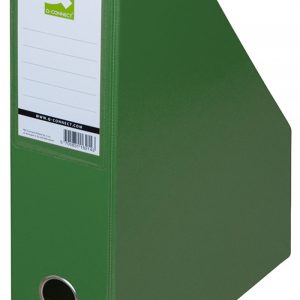 Suport reviste, carton plastifiat PVC, latime 76mm, Q-Connect - verde