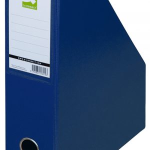 Suport reviste, carton plastifiat PVC, latime 76mm, Q-Connect - bleumarin