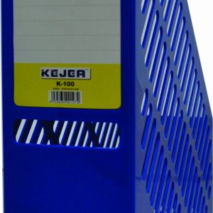 Suport vertical plastic pentru cataloage, 75mm, KEJEA - albastru