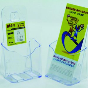 Display plastic pentru brosuri, de birou/perete, 1 x 1/3A4, KEJEA - transparent