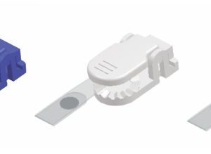 Clips plastic pentru ecuson, 10 buc/set, KEJEA - alb