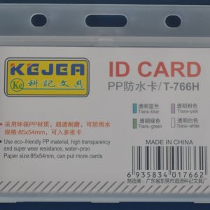 Suport PP water proof, pentru carduri, 85 x 55mm, orizontal, 5 buc/set, KEJEA - transparent