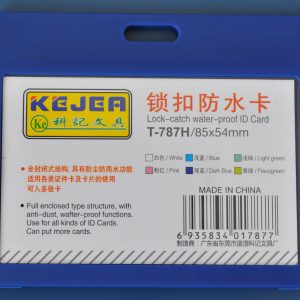 Suport PP water proof snap type, pentru carduri, 85 x 55mm, orizontal, 5 buc/set, KEJEA -bleumarin