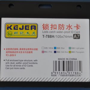 Suport PP water proof snap type, pentru carduri, 105 x 74mm, orizontal, 5 buc/set, KEJEA - negru