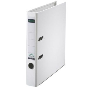 Biblioraft LEITZ 180, PP, partial reciclat, FSC, A4, 52 mm, alb