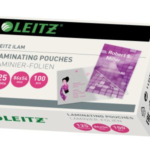 Folie laminare LEITZ, la cald, 54x86 mm, 125 mic, 100 buc/set