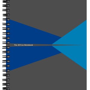 Caiet Leitz Office, carton laminat, FSC, reciclabil, A5, 90 coli, cu spira, dictando, albastru