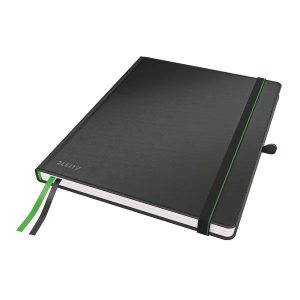 Caiet Leitz Complete, coperta dura, FSC, reciclabil, format iPad, 80 coli, matematica, negru
