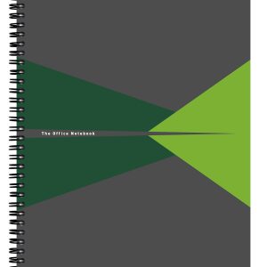 Caiet de birou Leitz Office, PP, FSC, reciclabil, A4, 90 coli, cu spira, matematica, verde