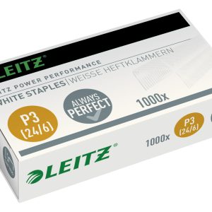 Capse LEITZ Power Performance, P3, 24/6, 1000 buc/cutie, albe