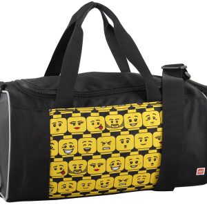 Geanta echipament sportiv, cu buzunar pentru incaltaminte, LEGO Core Line - design Minifigures Heads