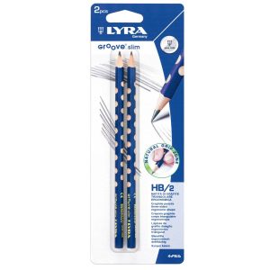 Creion grafit LYRA Groove Slim - HB, 2 buc/blister