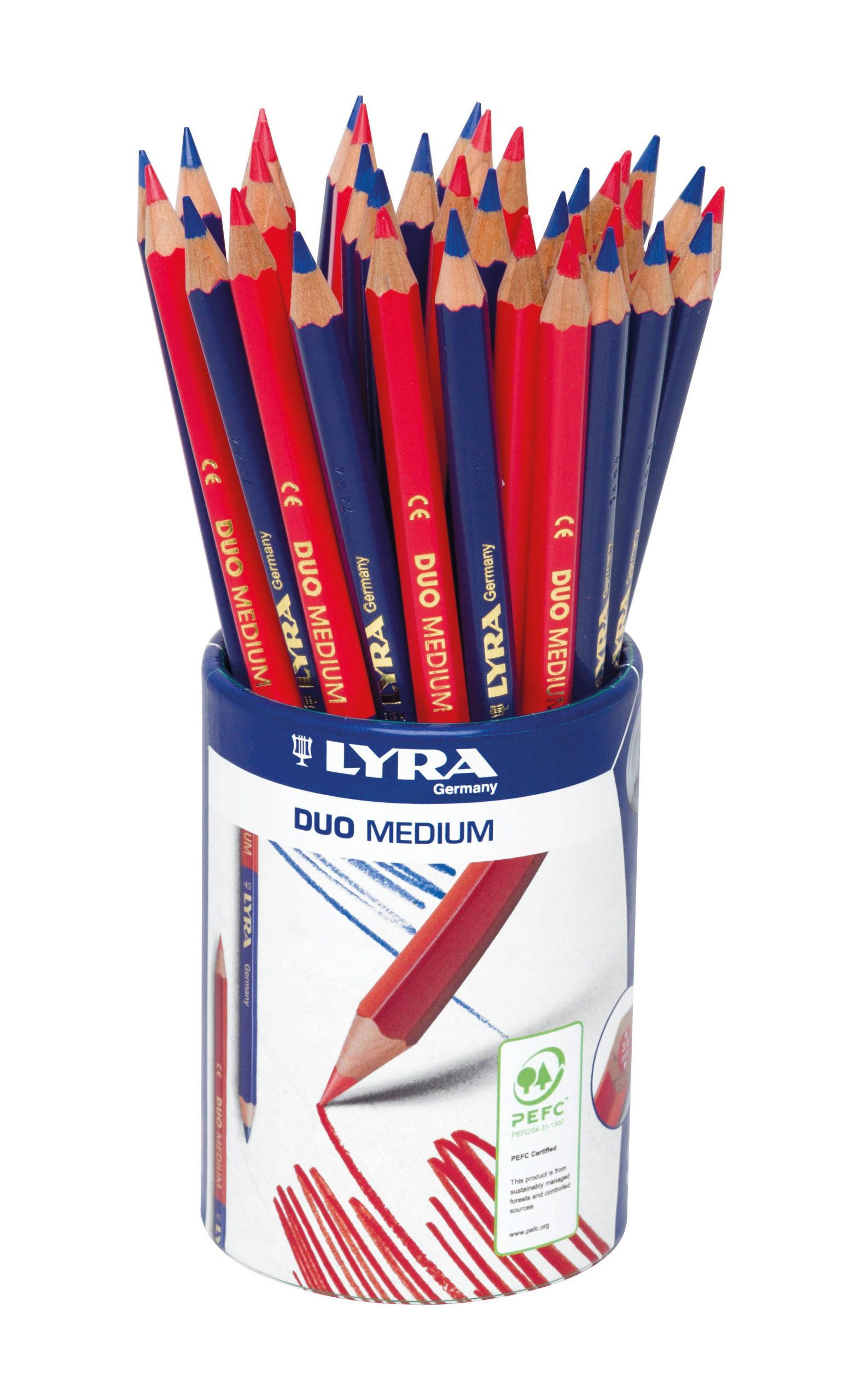 Creion bicolor LYRA Duo Medium - 36 buc/tub