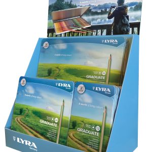 Display cutii metalice cu creioane colorate LYRA Graduate Graphite