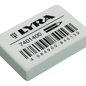 Radiera cauciuc LYRA India, 38x25x9mm, pentru creion - gri