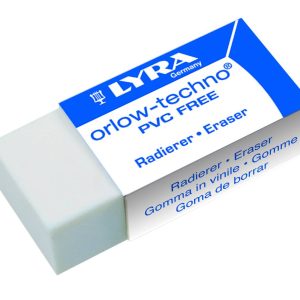 Radiera plastic LYRA Orlow Techno, 42x18x11mm, PVC free - alba
