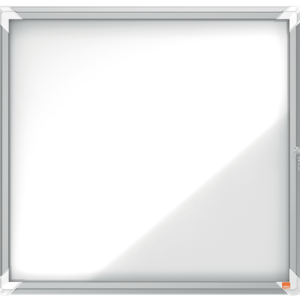 Avizier NOBO Premium Plus, interior, otel emailat, 6x A4, cu usa si cheie, magnetic, alb