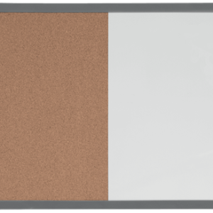 Tabla NOBO Combo, 58x43cm, magnetica si pluta + marker,tavita, magneti, rama alba, gri sau neagra