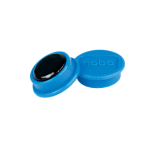 Magneti pentru table NOBO, diametru 24 mm, sustin 4 coli, 10 buc/set, albastru