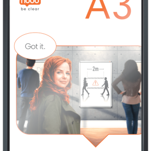 Rama pentru perete NOBO Impression Pro, aluminiu, cu clip, A3, grafit