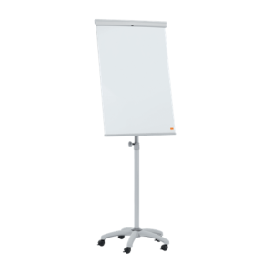 Flipchart mobil NOBO Essentials, otel lacuit, magnetic, alb
