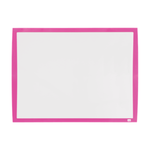 Tabla NOBO Joy, plastic, 43x58.5 cm, magnetica, include marker, burete si magneti, alb, rama roz