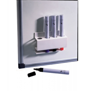 Suport pentru instrumente de scris NOBO, magnetic, patrat, pentru 4 markere, alb