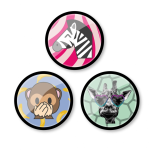 Insigne, 3buc/set, Roller NIKIDOM - Jungle