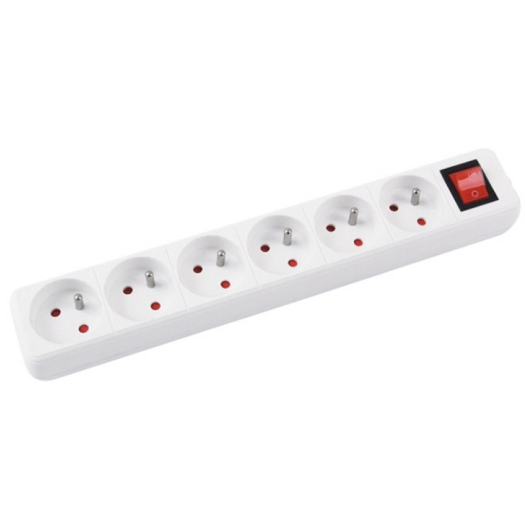 Prelungitor cu 6 prize, cablu 1.5 metri, Office Products - alb