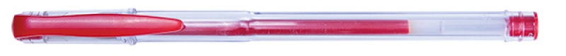 Pix transparent cu gel, varf 0.5mm, Office Products - rosu