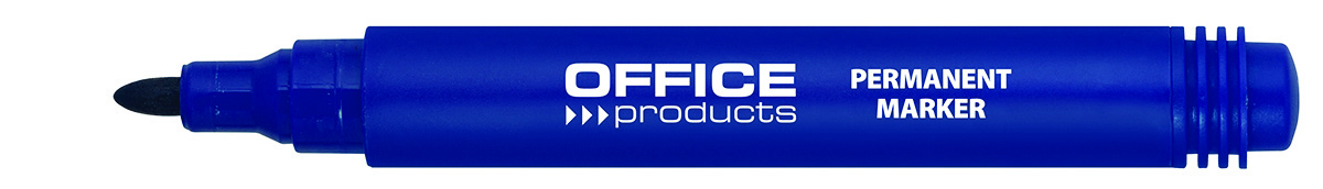 Permanent marker, varf rotund 1-3mm, corp plastic, Office Products - albastru
