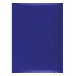 Mapa din carton plastifiat cu elastic, 300gsm, Office Products - albastru