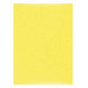 Mapa din carton plastifiat cu elastic, 300gsm, Office Products - galben