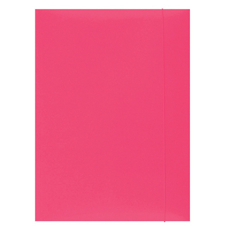 Mapa din carton plastifiat cu elastic, 300gsm, Office Products - roz