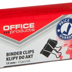 Clip hartie 19mm, 12buc/cutie, Office Products - negru